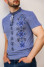T-shirt "Svitoyar" in denim color with blue ornament