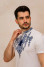 White "Titan" T-shirt with blue ornament
