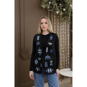 Жилетка «Берестянка» черного цвета