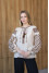 Вишиванка «Злагода» світло-бежевого кольору з коричневим орнаментом