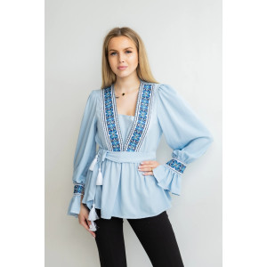 Вишиванка «Мерелін» блакитного кольору