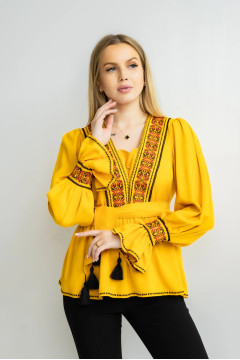 Вишиванка «Мерелін» гірчичного кольору
