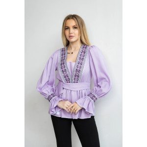 Вышиванка «Мерелін» лавандового цвета