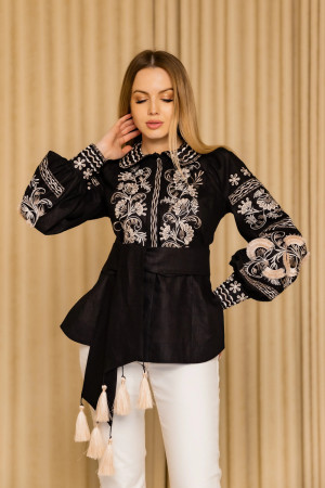 Вишиванка «Чічка» чорного кольору