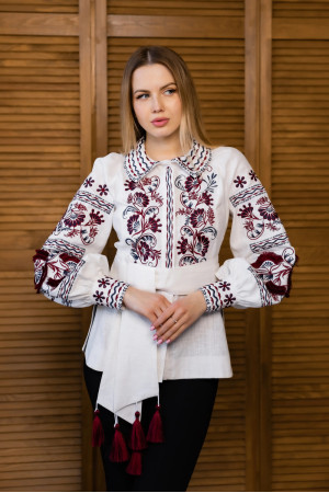 Вишиванка «Чічка» білого кольору