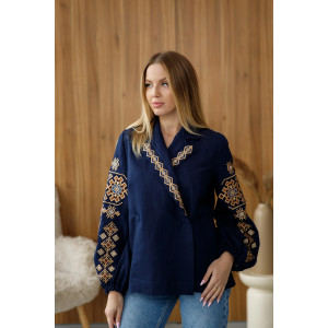 Embroidered shirt "Vizerina" dark blue