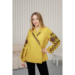 Embroidered shirt "Vizerina" mustard color