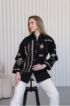 Вишиванка «Сильна» чорного кольору