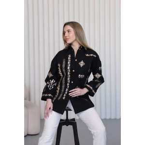 Вишиванка «Сильна» чорного кольору