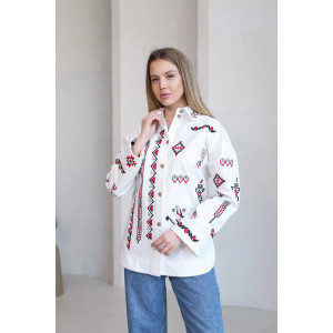 Вишиванка «Сильна» молочного кольору