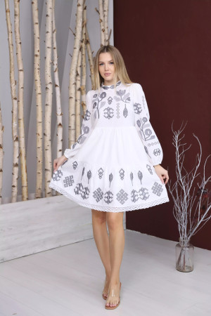Вишита сукня «Вітровиця» білого кольору