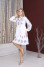 Вышитое платье «Вітровиця» белого цвета