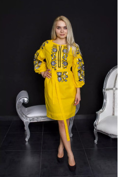 Вишита сукня «Меланія» жовтого кольору