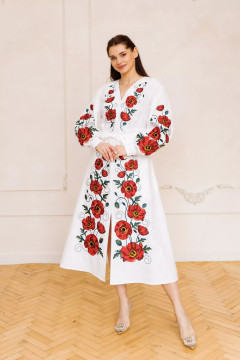 Вишита сукня «Харизма» білого кольору