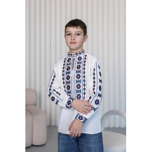 Вышиванка для мальчика «Добрян» молочного цвета