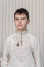 Embroidered shirt for a boy "Unity" in melange color with gray ornament