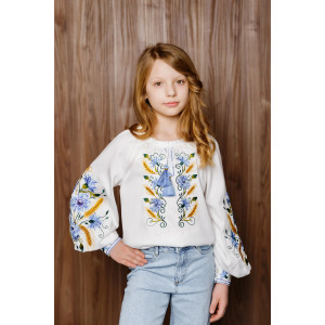 Embroidered shirt for girl "Vasilinka" white