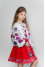 Вишитий костюм для дівчинки «Барвіночка» біло-червоного кольору
