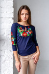 T-shirt "Petrykivka" blue