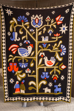 Плед «Дерево життя» чорного кольору, 130х170 см