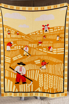 Плед «Косарі» бежевого цвета, 130х170 см