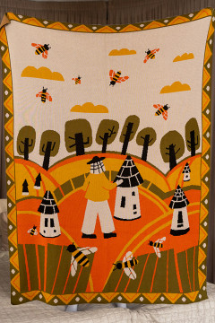 Плед «Пасічник» бежевого цвета, 130х170 см