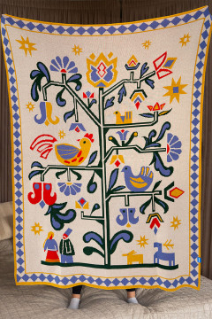 Плед «Дерево життя» бежевого кольору, 130х170 см