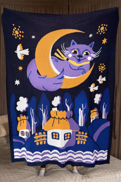 Plaid "Lullaby" dark blue, 130x170 cm