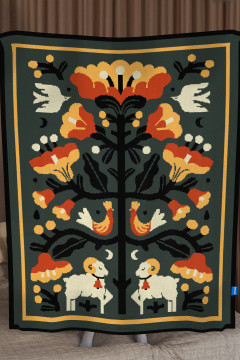 Плед «Вічне дерево життя» зеленого кольору, 130х170 см