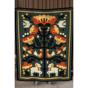 Плед «Вічне дерево життя» зеленого кольору, 130х170 см