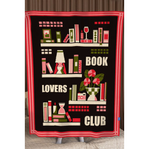 Плед «Мрія книголюба» чорного кольору, 130х170 см