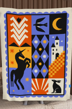 Плед «Чарівний світ» голубого цвета, 130х170 см