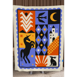 Плед «Чарівний світ» блакитного кольору, 130х170 см