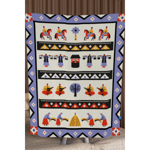 Плед «Чотири пісні» білого кольору, 130х170 см