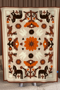 Плед «Гармонія природи» бежевого кольору, 130х170 см