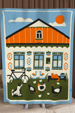 Плед «Дитинство» блакитного кольору, 130х170 см