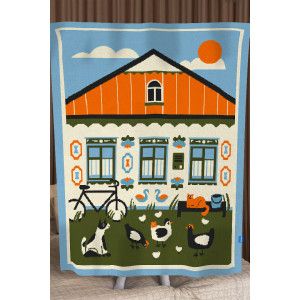 Плед «Дитинство» блакитного кольору, 130х170 см