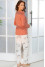Pajamas "Fania" orange with white