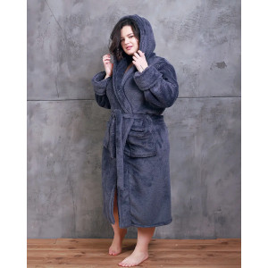 Халат «Еббі» графітового кольору