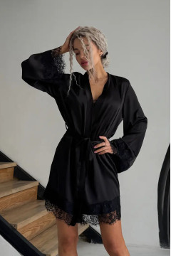 Халат «Ванда» черного цвета