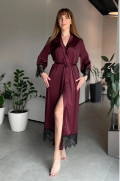 Халат «Аурелия» бордового цвета