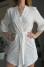 Халат «Зефир» белого цвета с розовыми сердечками
