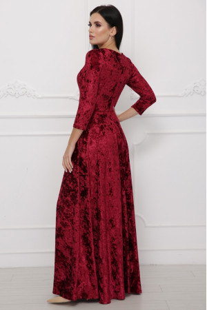 Сукня «Лада-мармур» кольору бордо