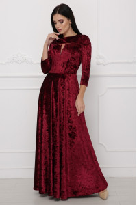 Платье «Сури» цвета бордо