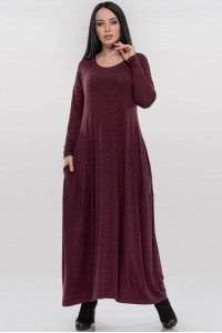Платье «Мейбелл» бордового цвета