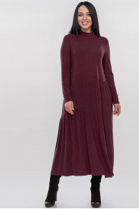 Платье «Солвейг» бордового цвета