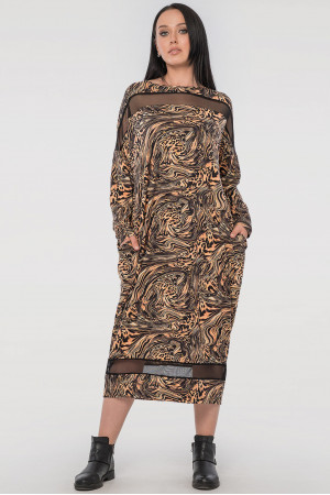 Платье «Бигольд» с леопардовым принтом