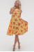 Платье «Лилас» желтого цвета с ласточками