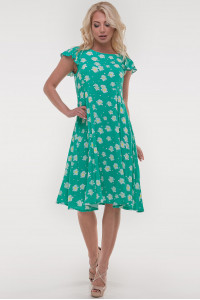 Сукня «Лілас» зеленого кольору з ромашками