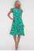 Платье «Лилас» зеленого цвета с ромашками